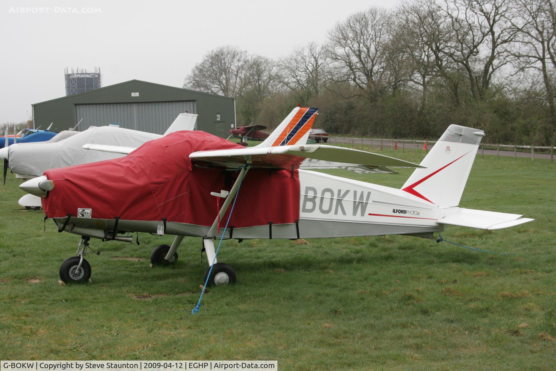G-BOKW, 1969 Bolkow Bo-208C Junior C/N 689, Taken at Popham Airfield, England on a gloomy April Sunday (12/04/09)