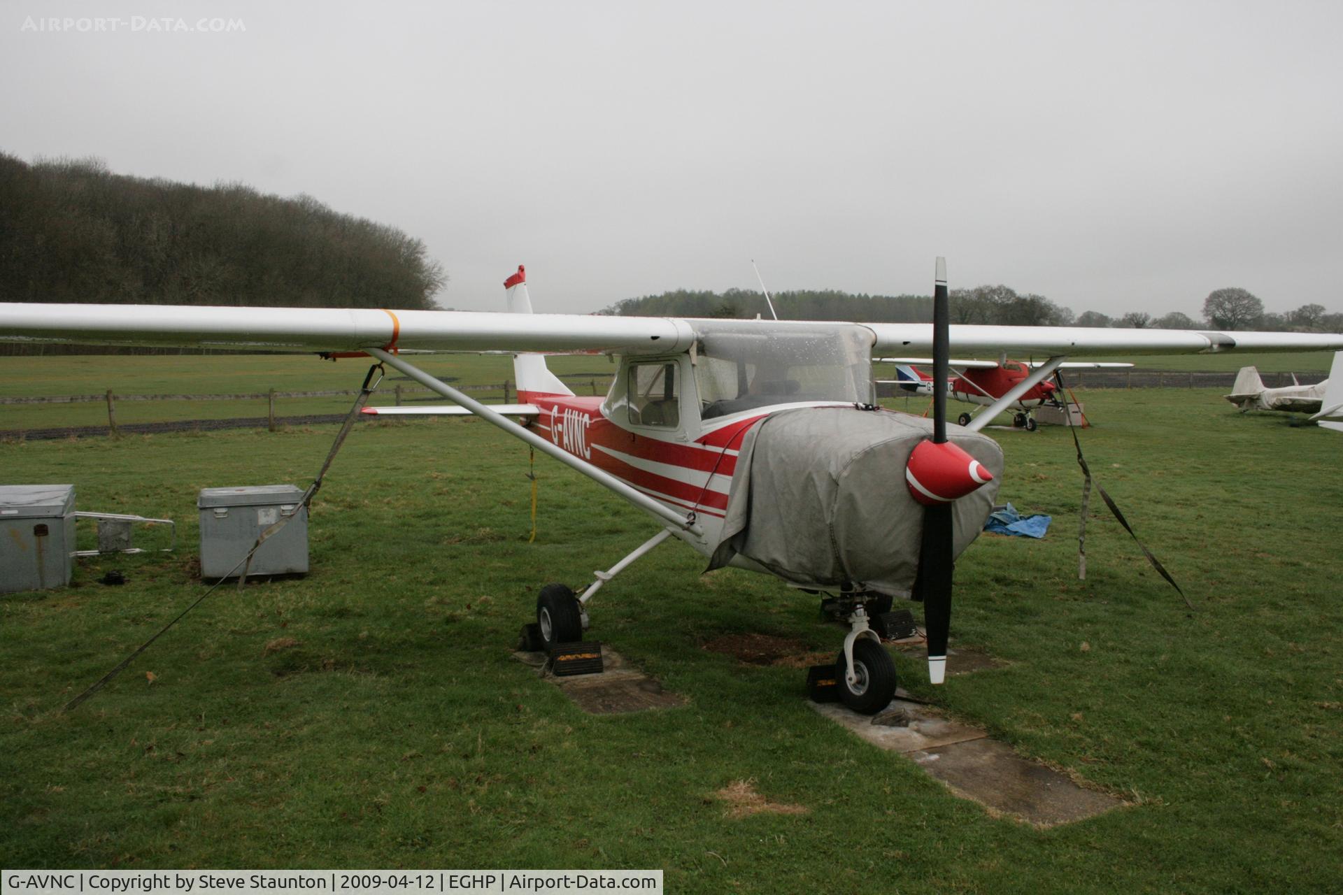 G-AVNC, 1967 Reims F150G C/N F150G-0200, Taken at Popham Airfield, England on a gloomy April Sunday (12/04/09)