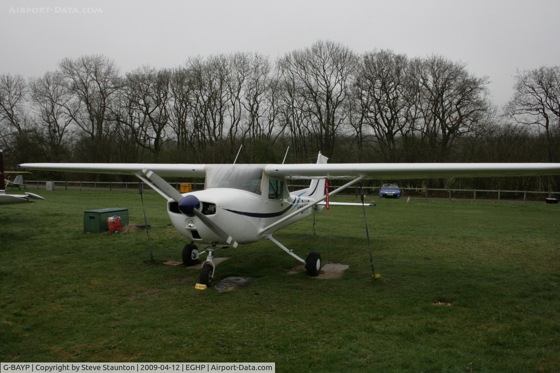 G-BAYP, 1973 Cessna 150L C/N 150-74017, Taken at Popham Airfield, England on a gloomy April Sunday (12/04/09)