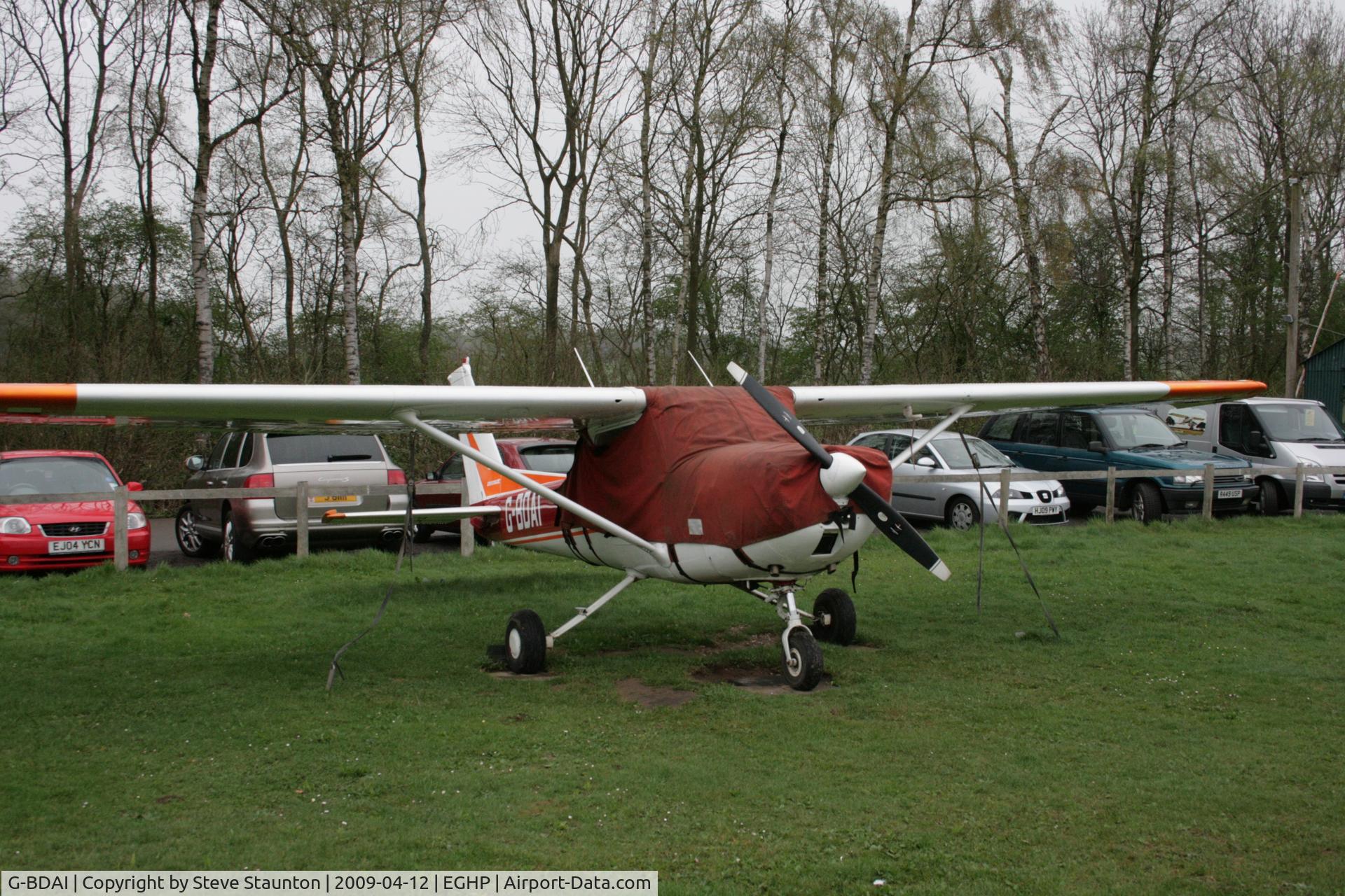 G-BDAI, 1975 Reims F150M C/N 0266, Taken at Popham Airfield, England on a gloomy April Sunday (12/04/09)