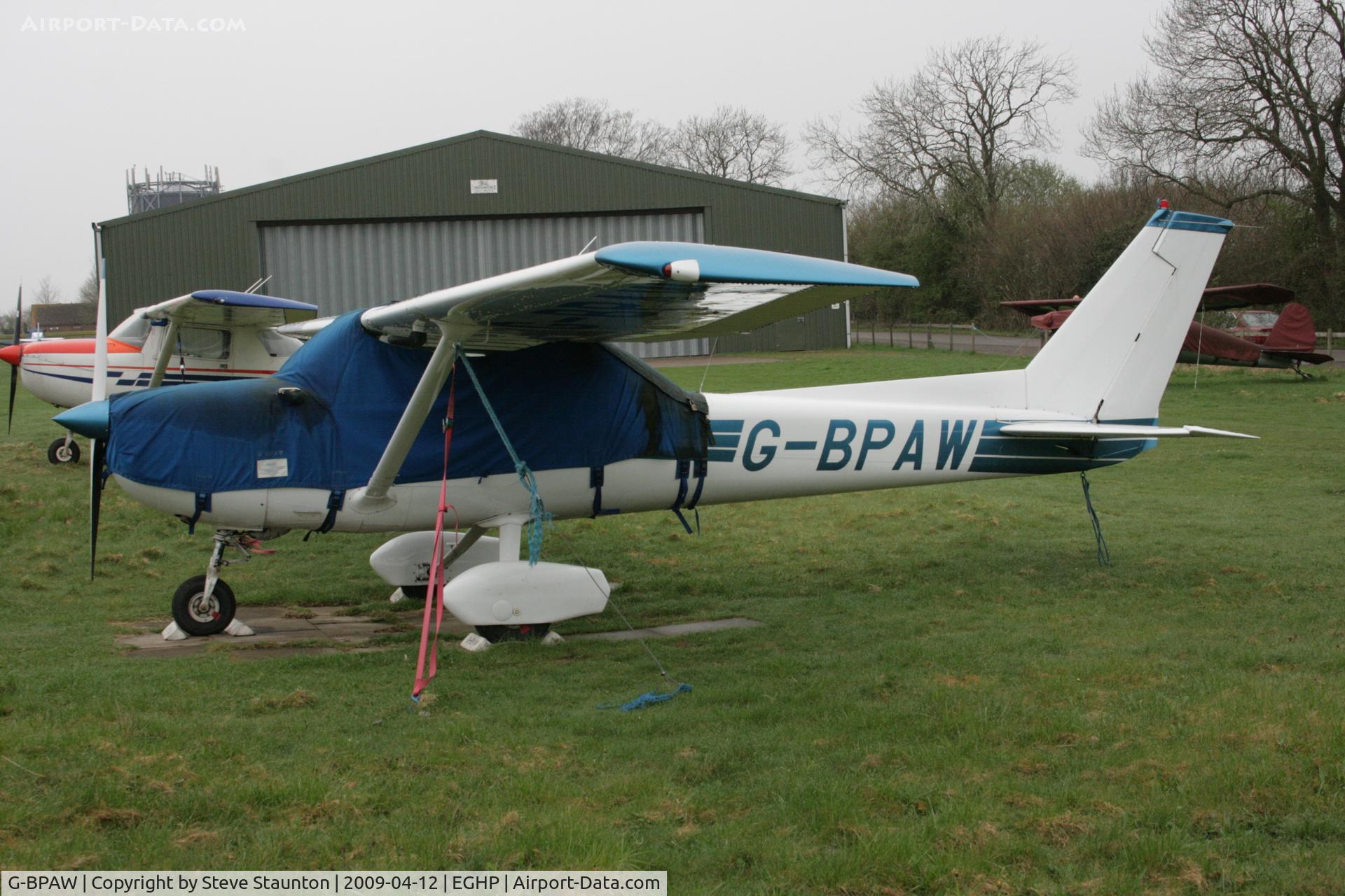 G-BPAW, 1976 Cessna 150M C/N 150-77923, Taken at Popham Airfield, England on a gloomy April Sunday (12/04/09)