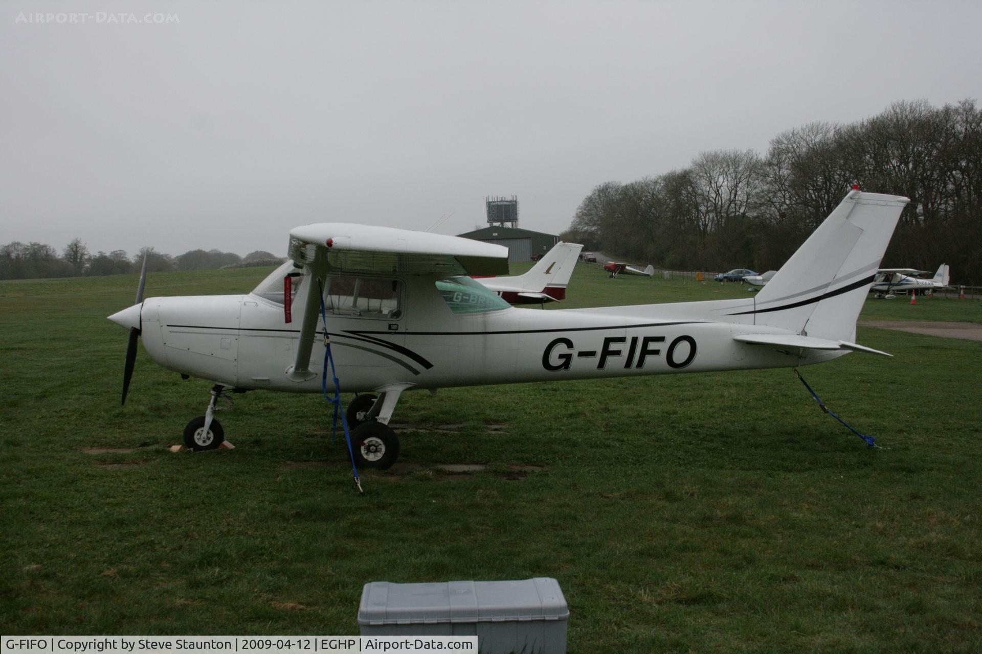G-FIFO, 1981 Cessna 152 C/N 152-85177, Taken at Popham Airfield, England on a gloomy April Sunday (12/04/09)