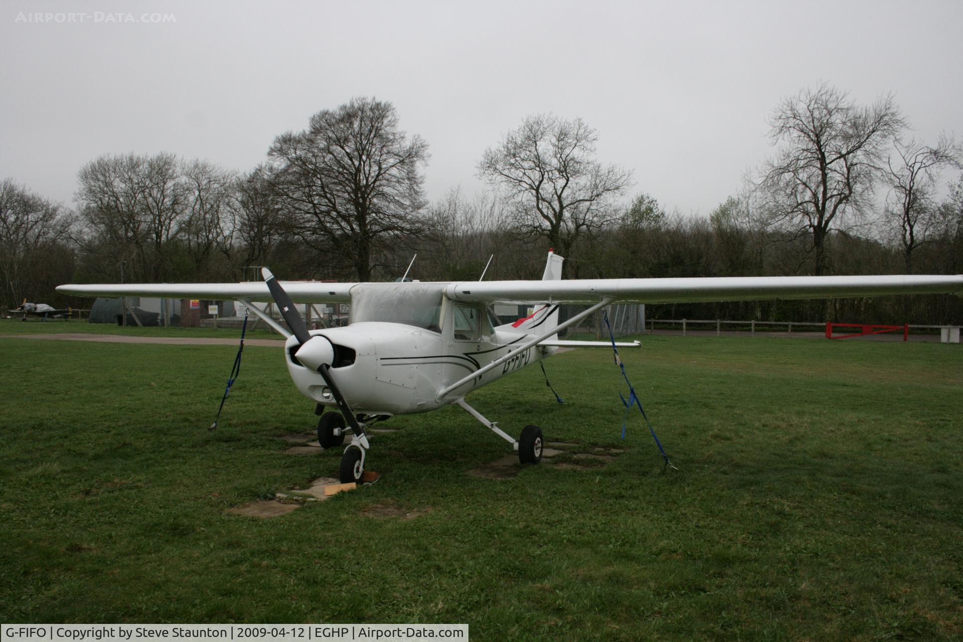 G-FIFO, 1981 Cessna 152 C/N 152-85177, Taken at Popham Airfield, England on a gloomy April Sunday (12/04/09)