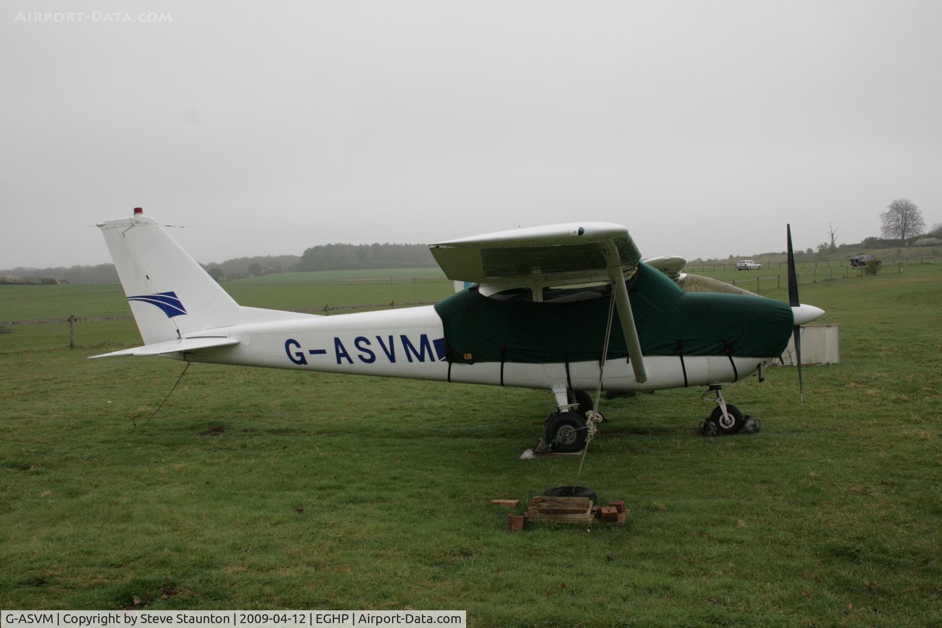 G-ASVM, 1964 Reims Cessna F172E Skyhawk C/N 0077, Taken at Popham Airfield, England on a gloomy April Sunday (12/04/09)