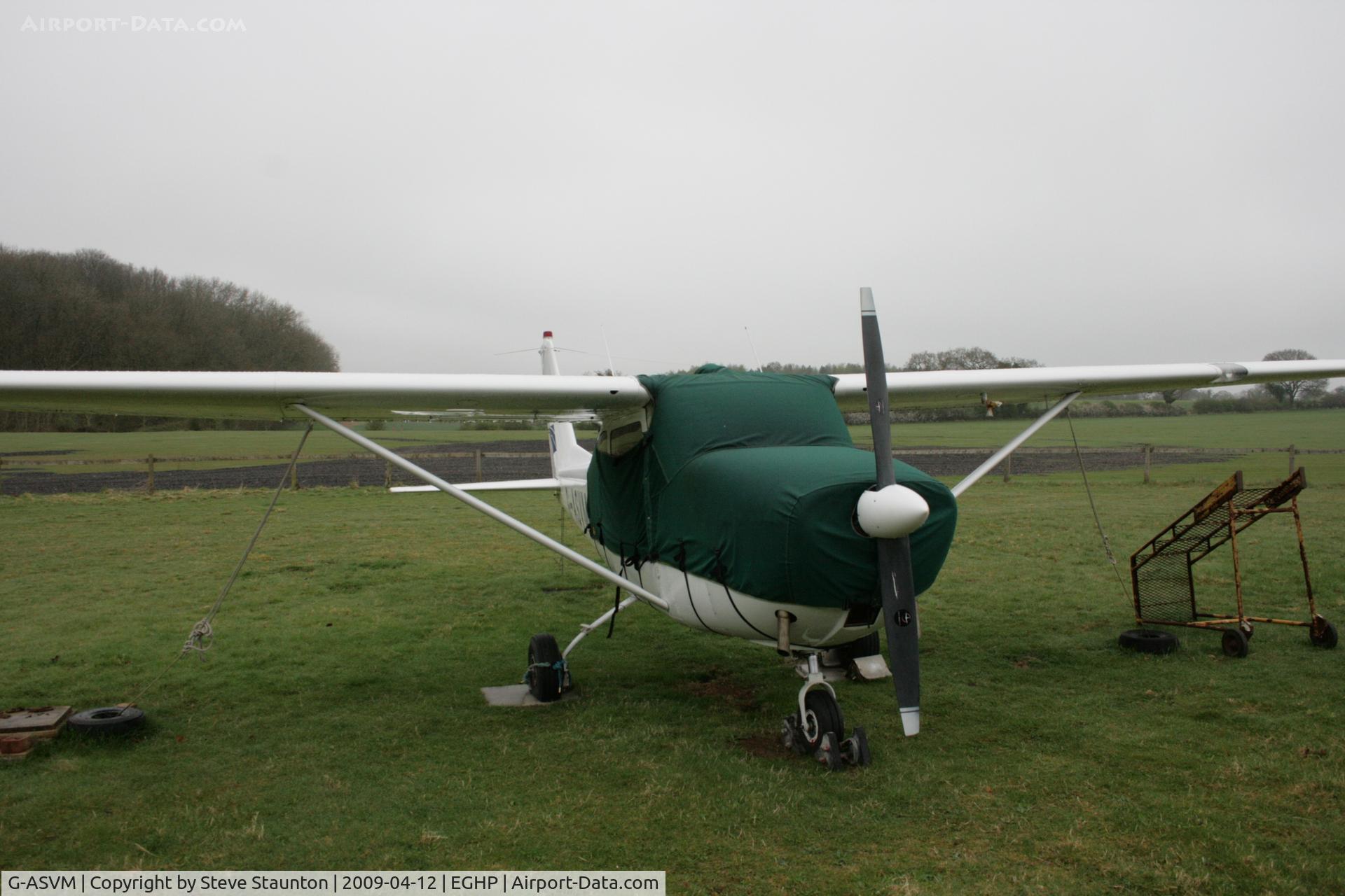 G-ASVM, 1964 Reims Cessna F172E Skyhawk C/N 0077, Taken at Popham Airfield, England on a gloomy April Sunday (12/04/09)