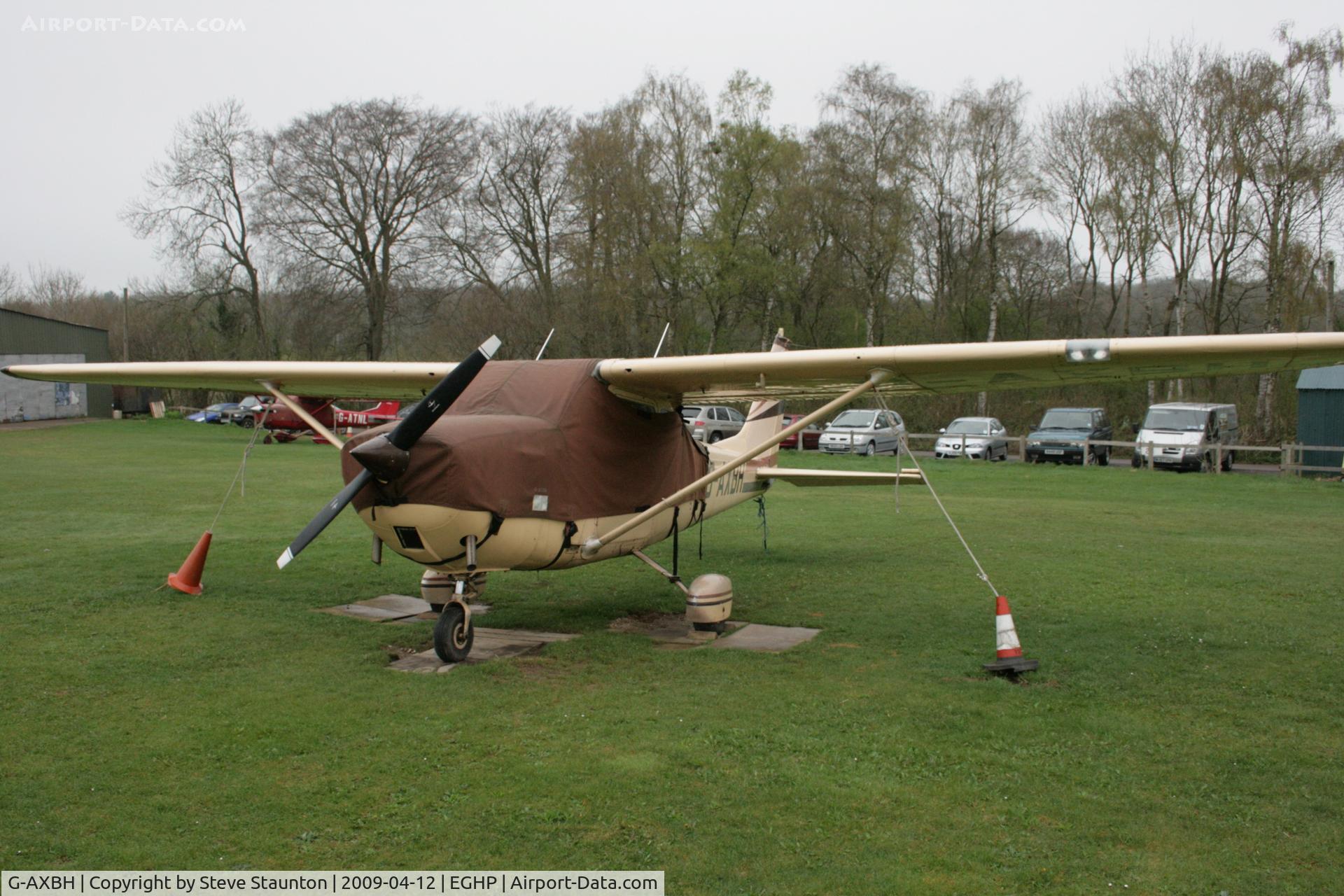 G-AXBH, 1969 Reims F172H Skyhawk C/N 0571, Taken at Popham Airfield, England on a gloomy April Sunday (12/04/09)