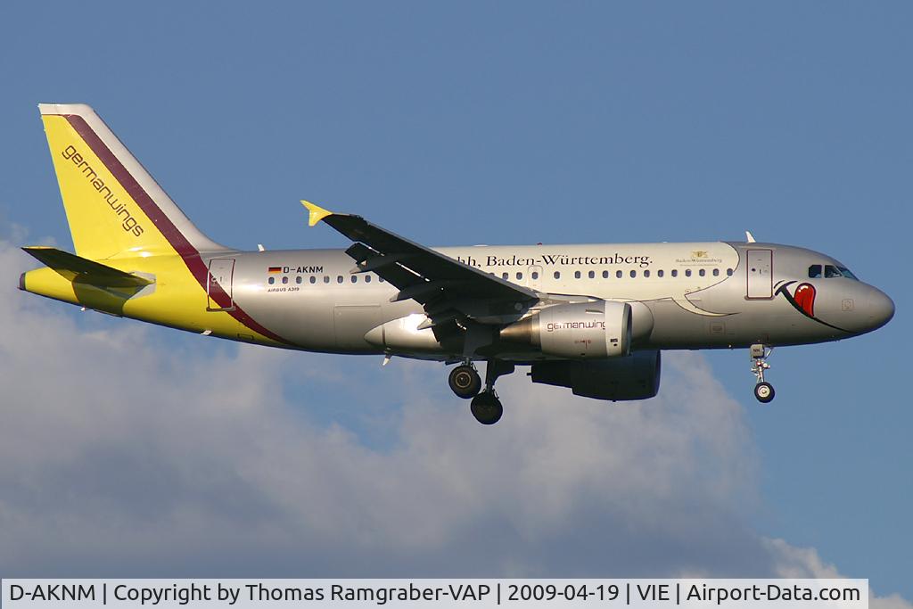 D-AKNM, 1999 Airbus A319-112 C/N 1089, Germanwings Airbus A319