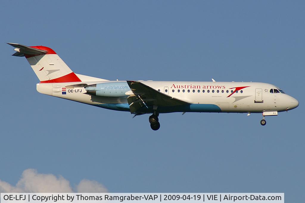 OE-LFJ, 1995 Fokker 70 (F-28-0070) C/N 11532, Austrian Arrows Fokker 70