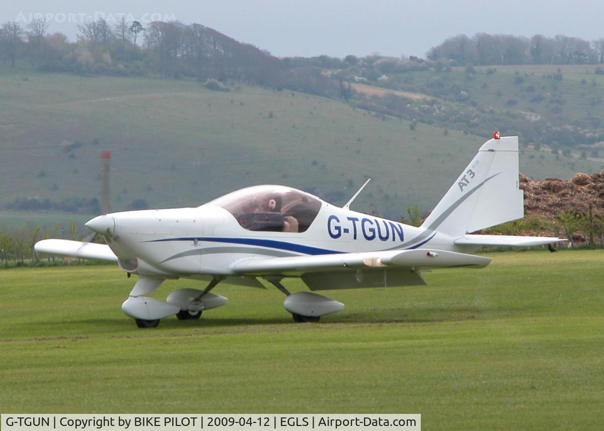 G-TGUN, 2008 Aero AT-3 R100 C/N AT3-045, TAXYING IN TO DROP OF THE INSTRUCTOR BEFORE A SOLO FLIGHT