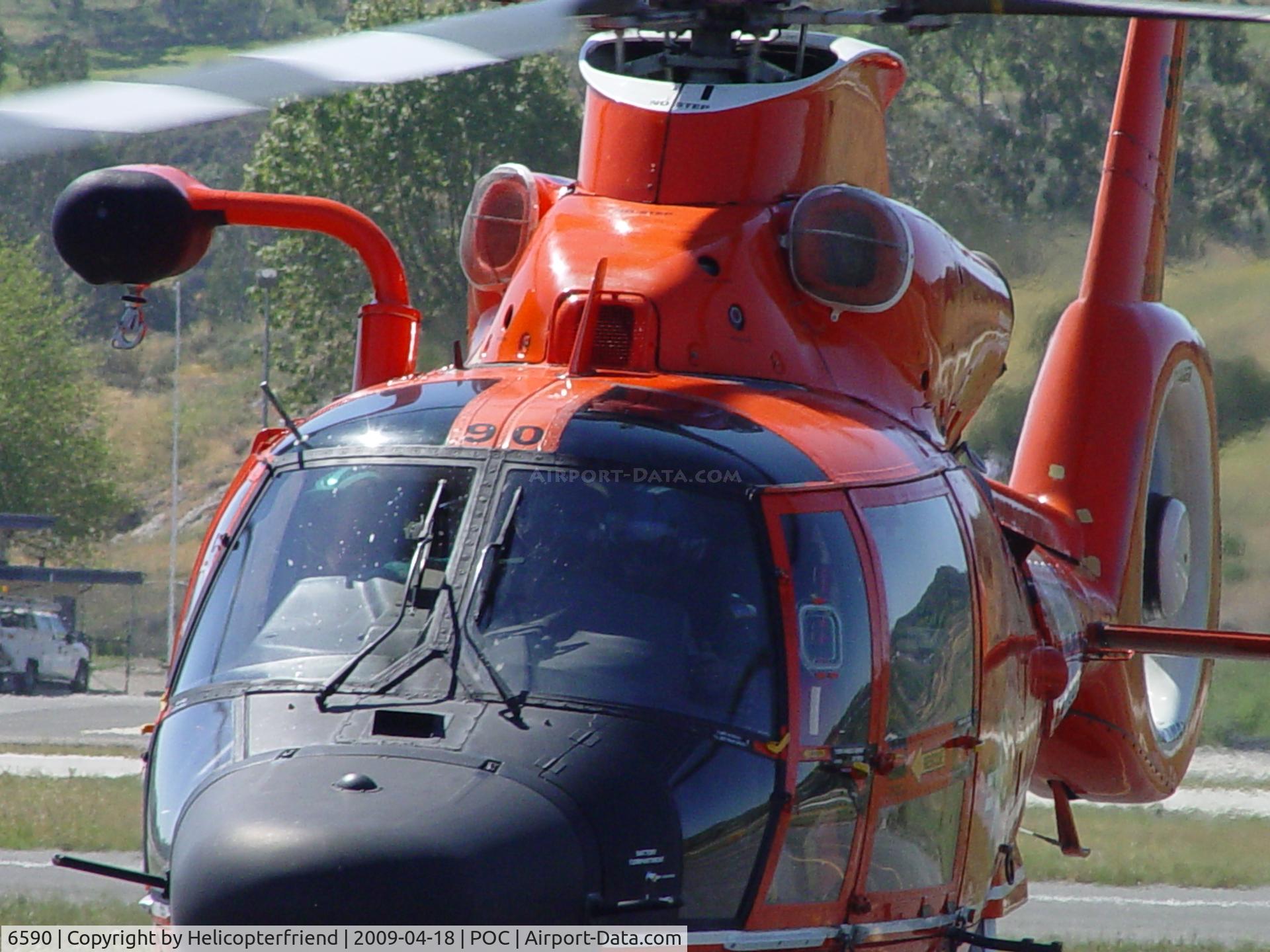 6590, Aerospatiale HH-65A Dolphin C/N 6291, USCG Dolphin HH 65C working at taxiing to parking apron. Was called 