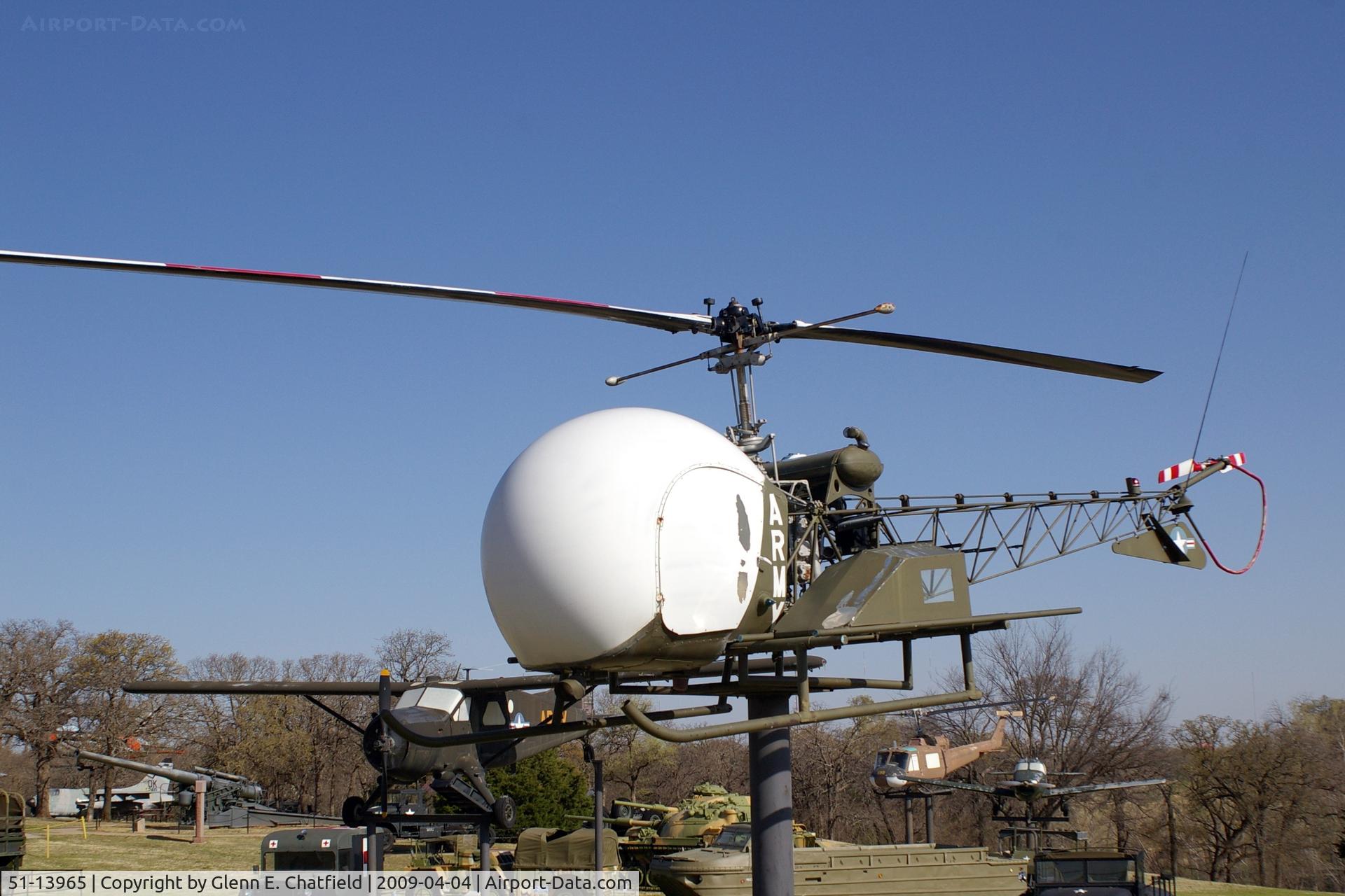 51-13965, 1951 Bell OH-13E Sioux C/N 730, At the 45th Infantry Division Museum, Oklahoma City