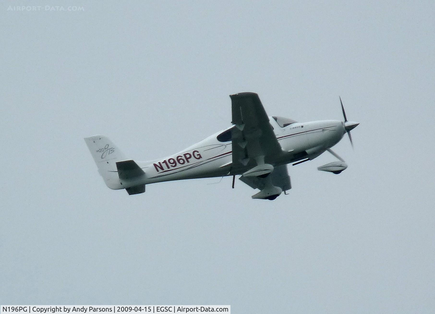 N196PG, 2008 Cirrus SR20 C/N 1968, Departing Cambridge