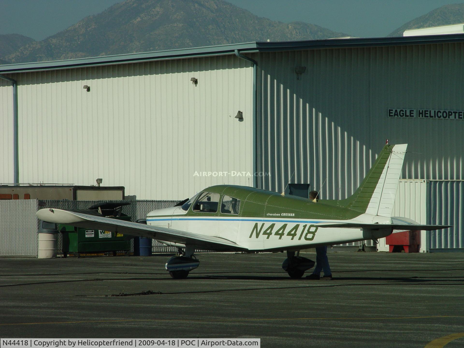 N44418, 1974 Piper PA-28-140 C/N 28-7425410, Cherokee Cruiser moved out to clean hanger
