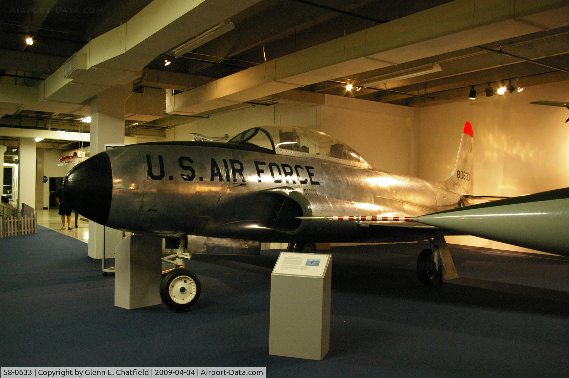 58-0633, 1958 Lockheed T-33A-5-LO Shooting Star C/N 580-1318, At the Science Museum of Oklahoma in Oklahoma City