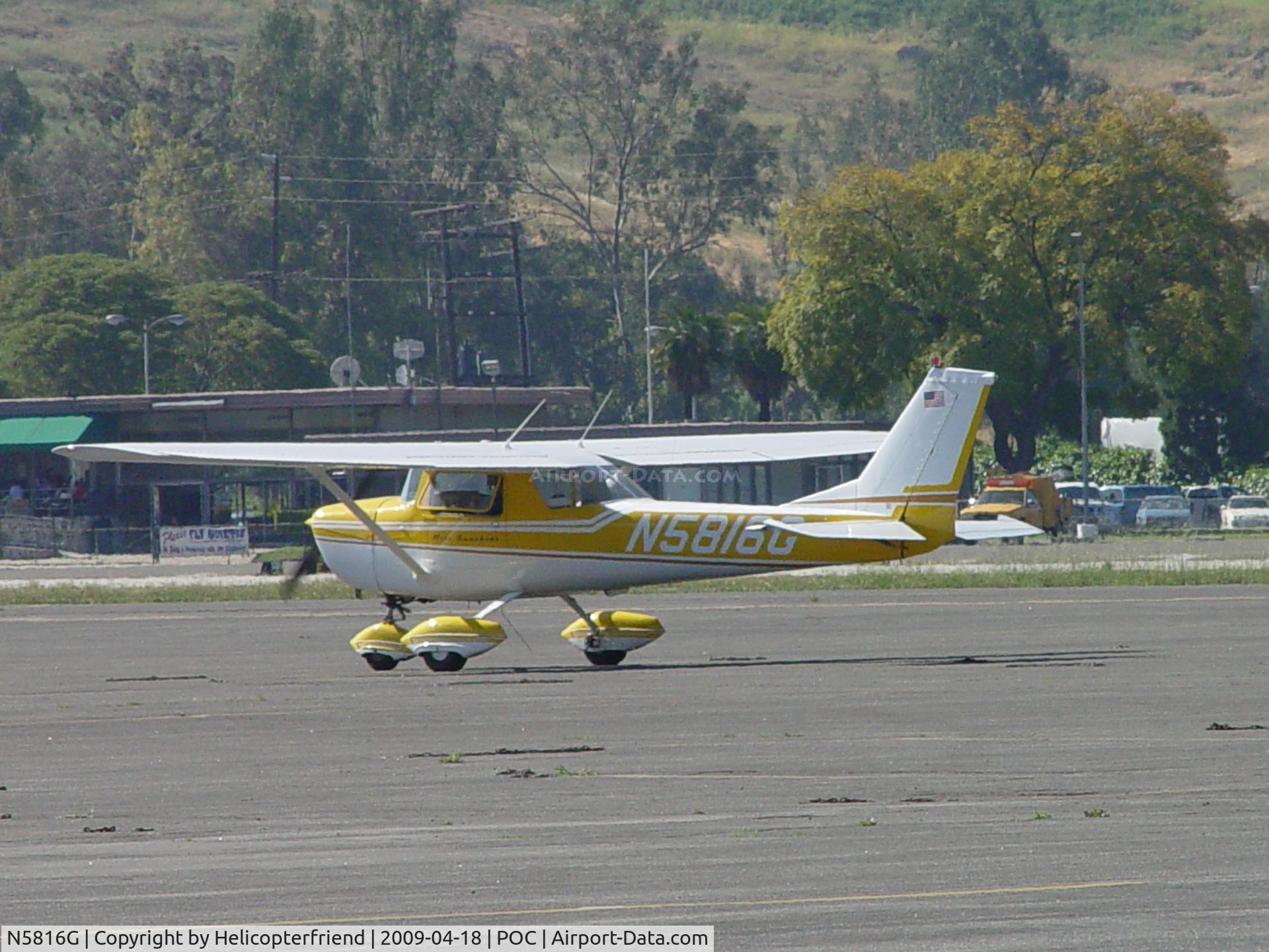 N5816G, 1969 Cessna 150K C/N 15071316, Warming up to go flying at northside transient parking