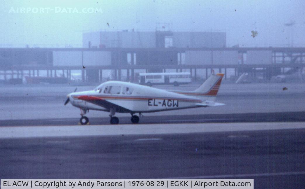 EL-AGW, 1963 Beech 23 Musketeer C/N M-408, Scanned of a very old slide on Del through Gatwick