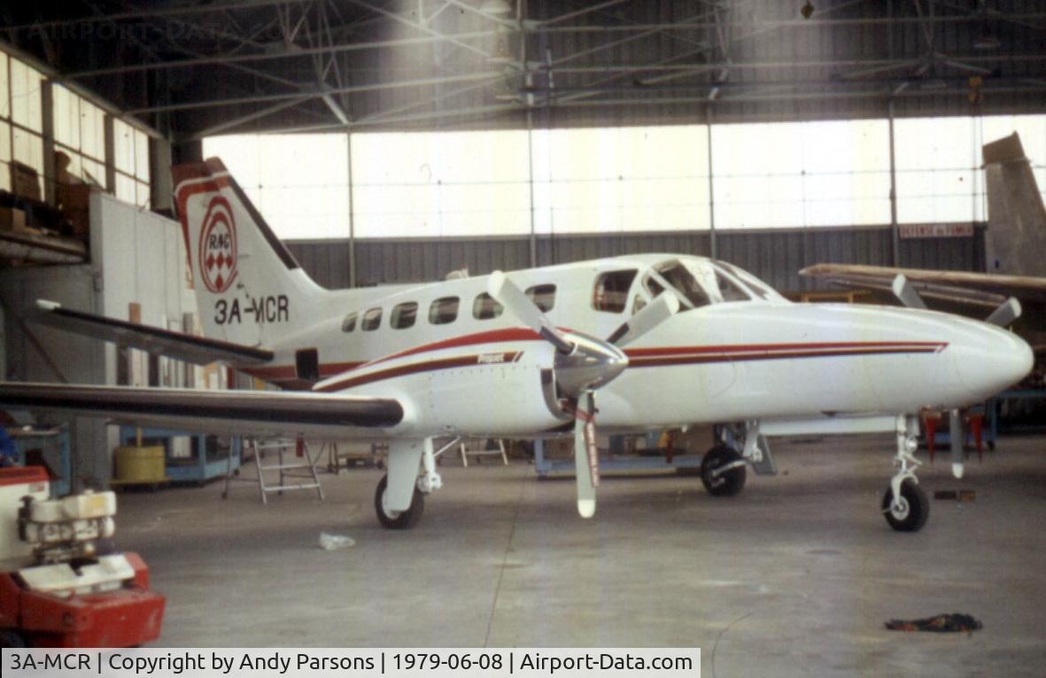 3A-MCR, 1978 Cessna 441 Conquest II C/N 441-0058, Scanned slide Taken at Toussous