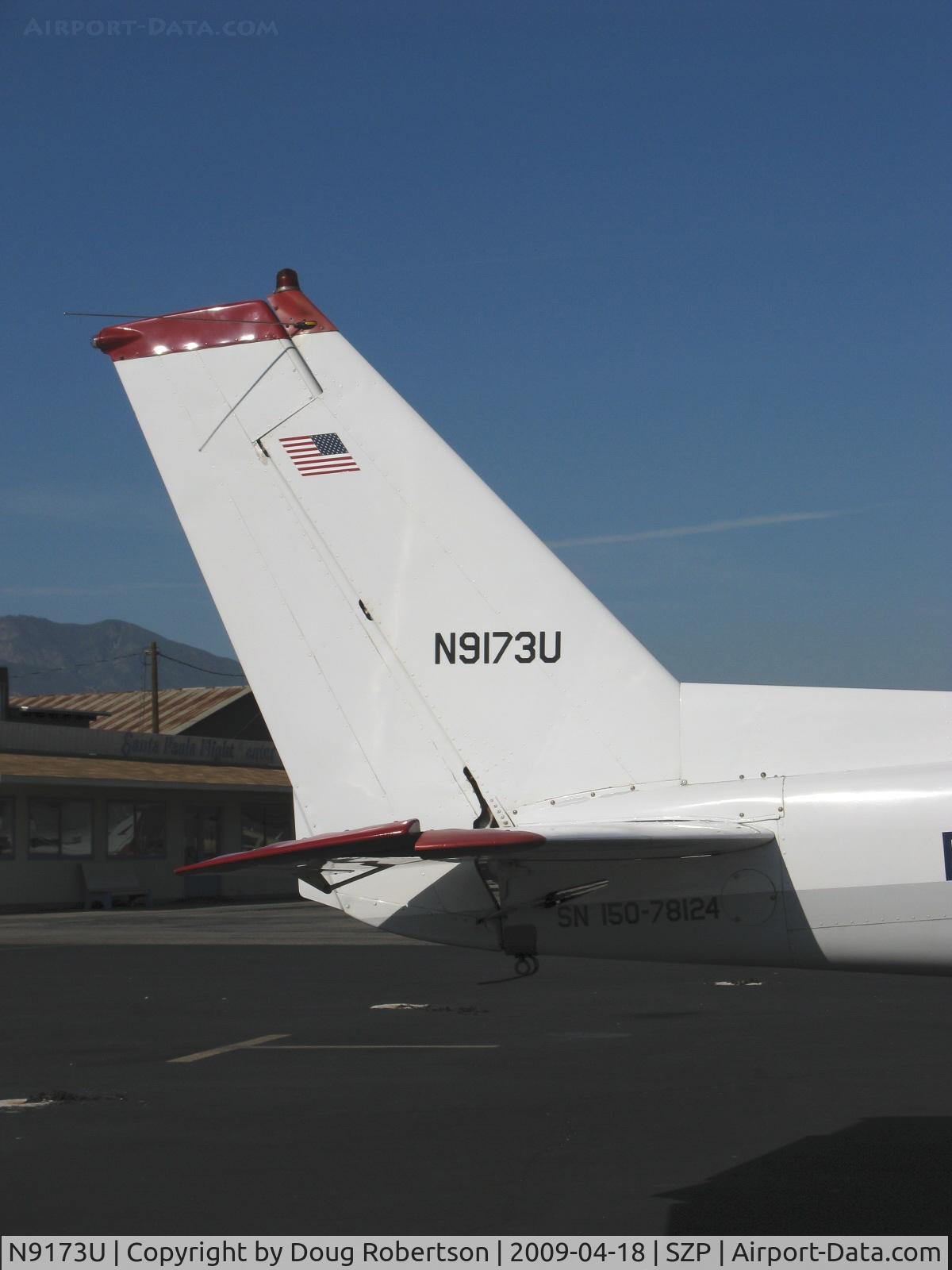 N9173U, 1976 Cessna 150M C/N 15078124, 1976 Cessna 150M, Continental O-200 100 Hp, Cessna built two C150Ms for the Mexican Navy delivered in 1971 with ME SerNo prefixes, but this isn't one of them. No true warbird. SerNo has added a dash here.