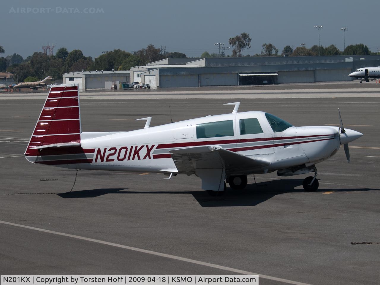 N201KX, 1978 Mooney M20J 201 C/N 24-0469, N201KX parked at KSMO