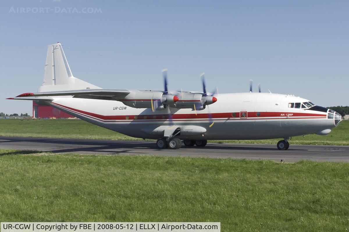 UR-CGW, 1964 Antonov An-12BP C/N 402410, taxiing to the holding point RW06