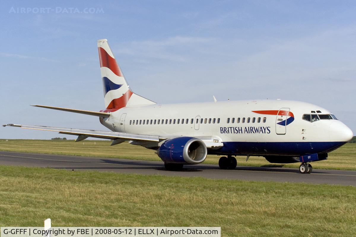 G-GFFF, 1990 Boeing 737-53A C/N 24754, taxiing down to RW06 on its flight back to London-Gatwick