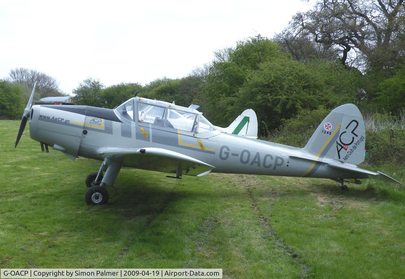 G-OACP, 1957 OGMA DHC-1 Chipmunk T.20 C/N OGMA-35, Ex Portuguese Air Force Chipmunk at Spanhoe