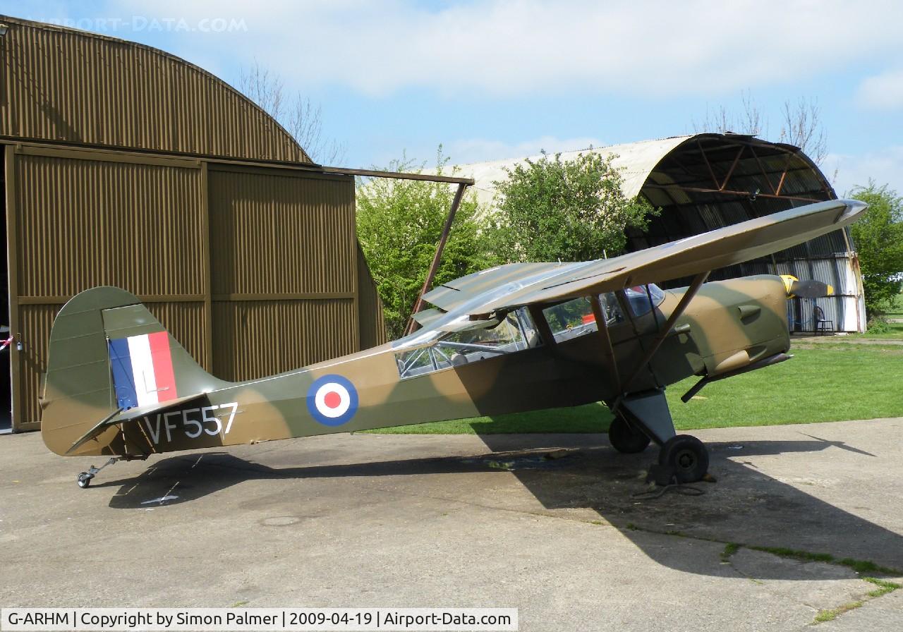 G-ARHM, 1946 Auster 6A Tugmaster C/N 2515, Auster painted as VF557 seen at Spanhoe