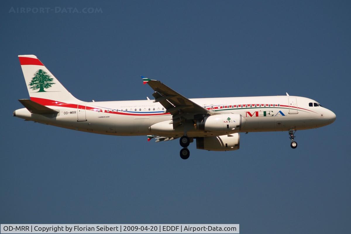 OD-MRR, 2009 Airbus A320-232 C/N 3837, Short final rwy 07R