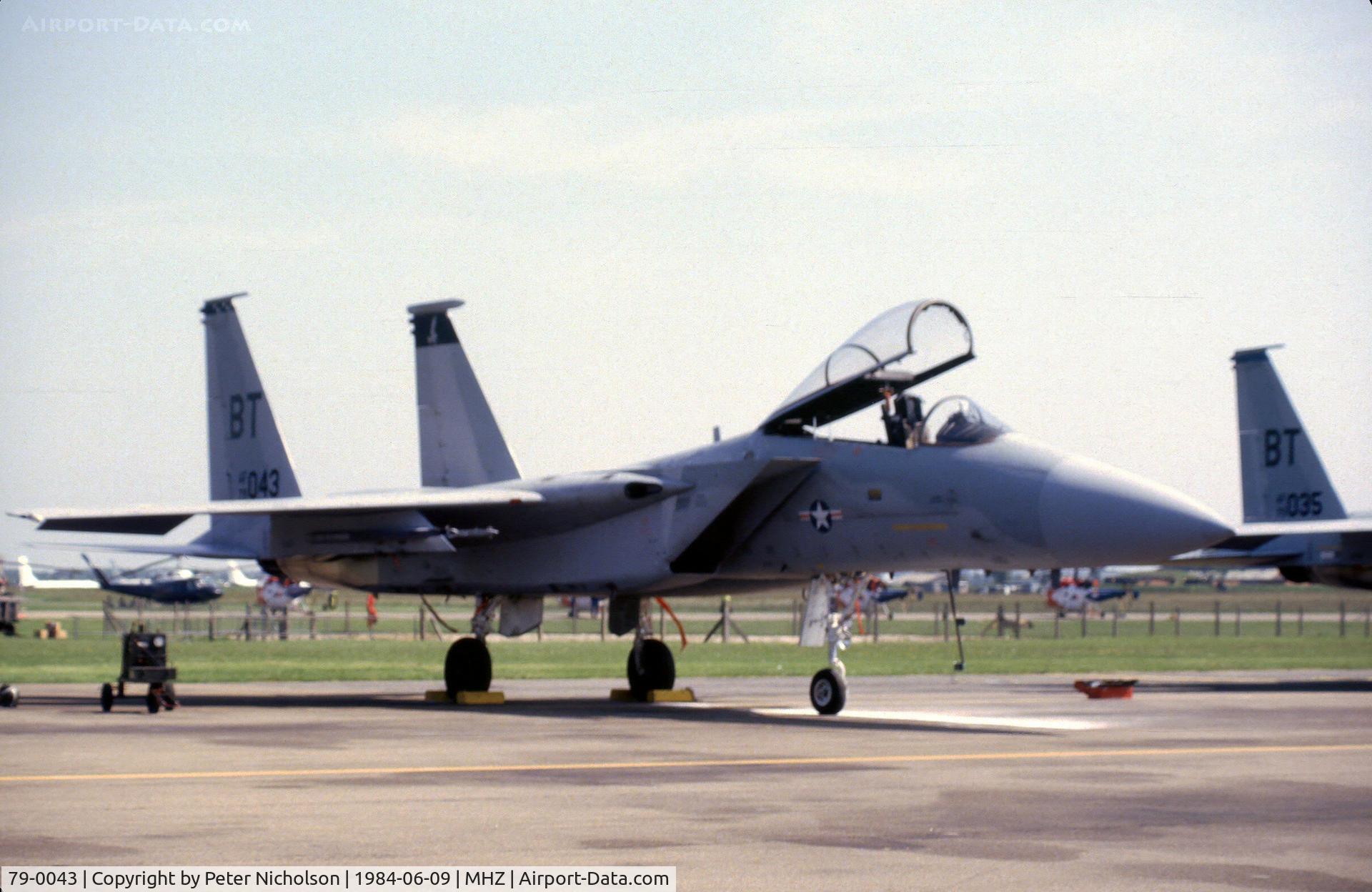 79-0043, 1979 McDonnell Douglas F-15C Eagle C/N 0584/C112, F-15C Eagle of 36 Tactical Fighter Wing at the 1984 RAF Mildenhall Air Fete.
