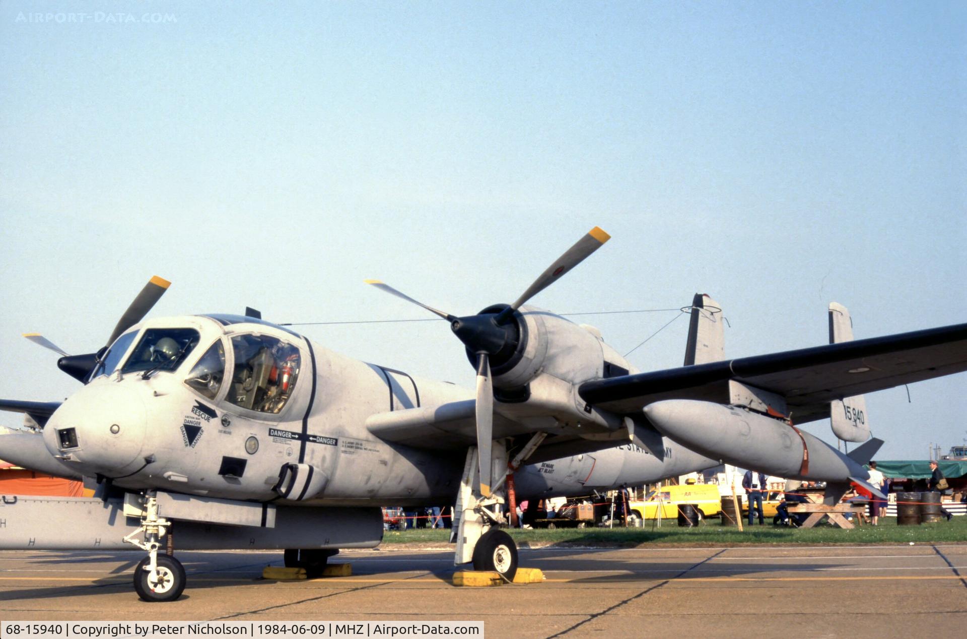 68-15940, 1968 Grumman OV-1D Mohawk C/N 144C, Another view of the 73 CIC OV-1D Mohawk at the 1984 RAF Mildenhall Air Fete.