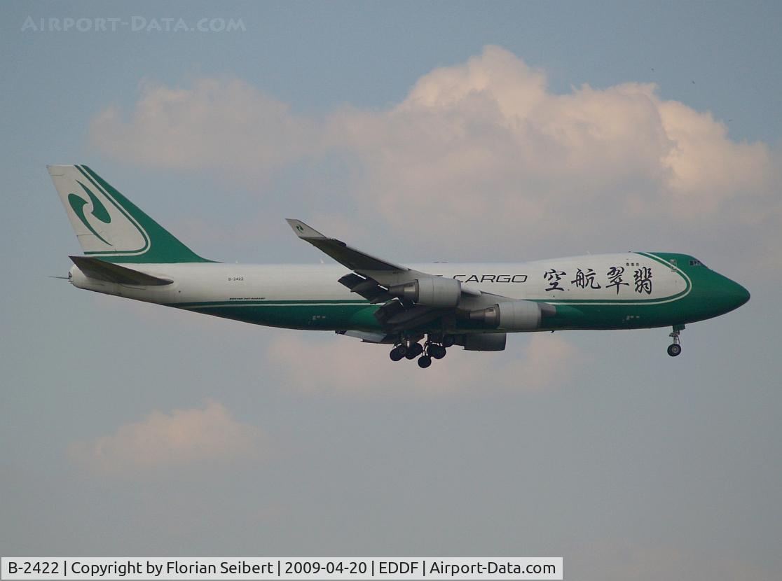 B-2422, 2007 Boeing 747-4EVF/ER/SCD C/N 35173, Short final rwy 07L