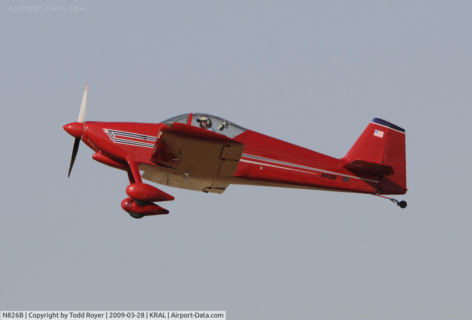 N826B, 1995 Vans RV-6 C/N 22290, Departing RAL on 27