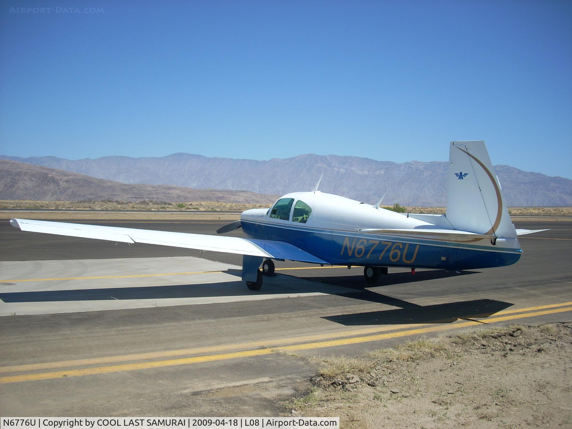 N6776U, 1963 Mooney M20C Ranger C/N 2498, 76U at Borrego Springs Airport, Transient Parking