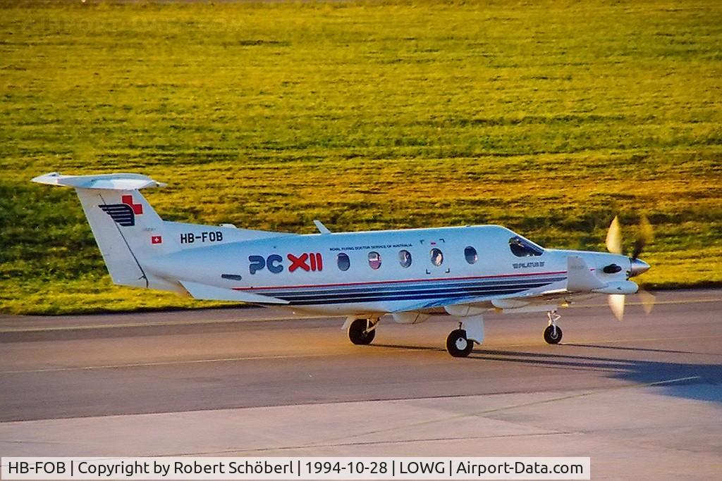 HB-FOB, 1993 Pilatus PC-12/45 C/N P02, Graz Airshow 1994 visitor! 2nd prototype.