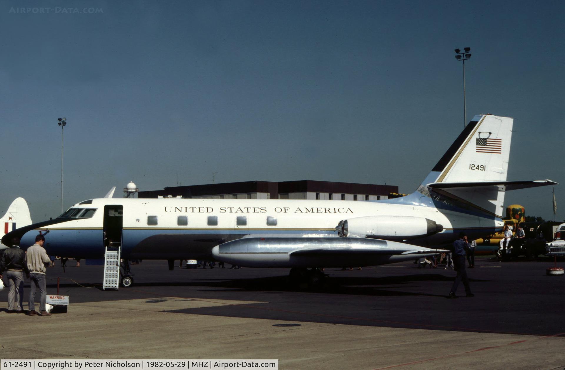 61-2491, 1961 Lockheed VC-140B-LM Jetstar C/N 1329-5027, C-140B Jetstar of 58 MAS at the 1982 RAF Mildenhall Air Fete.