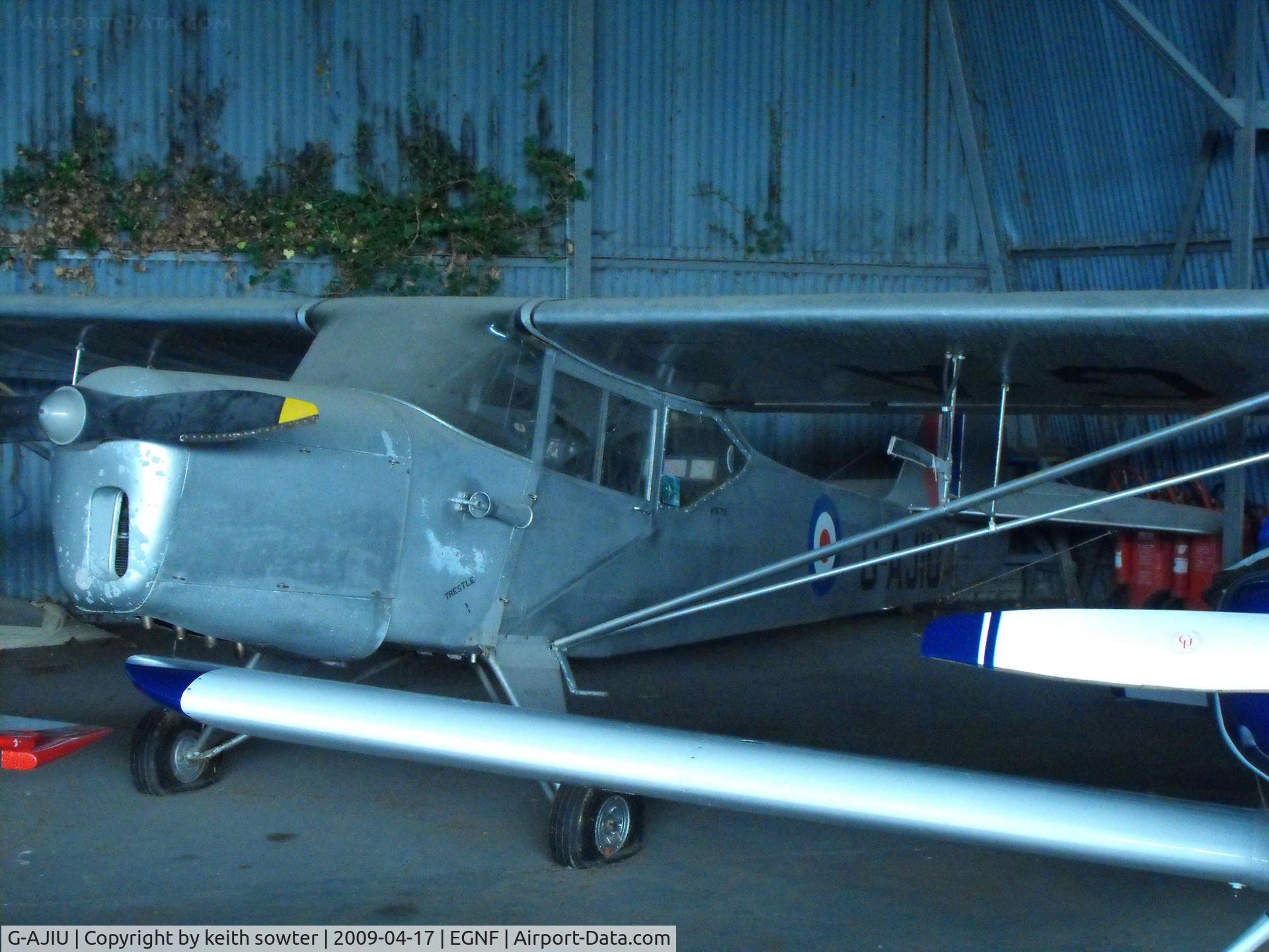 G-AJIU, 1947 Auster J-1 Autocrat C/N 2338, Note the dust and flat tyres
