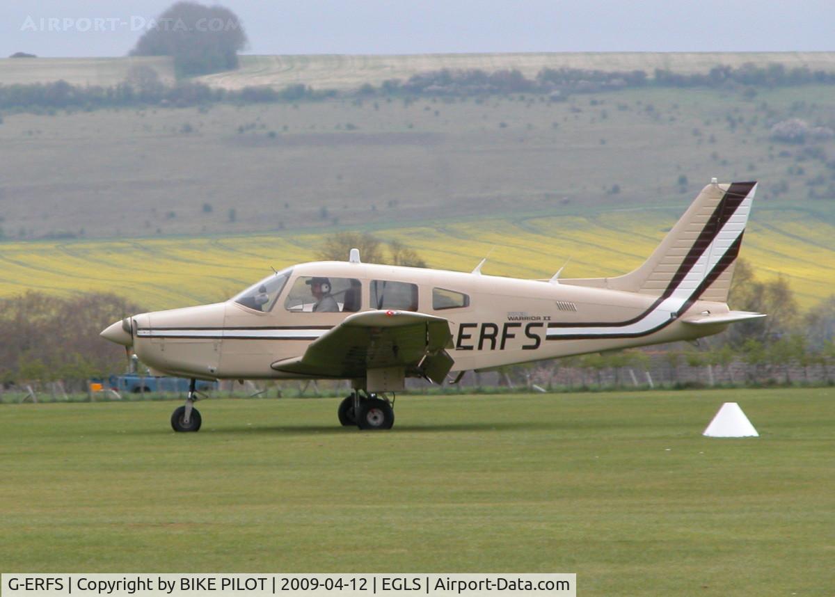 G-ERFS, 1982 Piper PA-28-161 Cherokee Warrior II C/N 28-8216051, TAXYING IN AFTER ANOTHER LOCAL FLIGHT