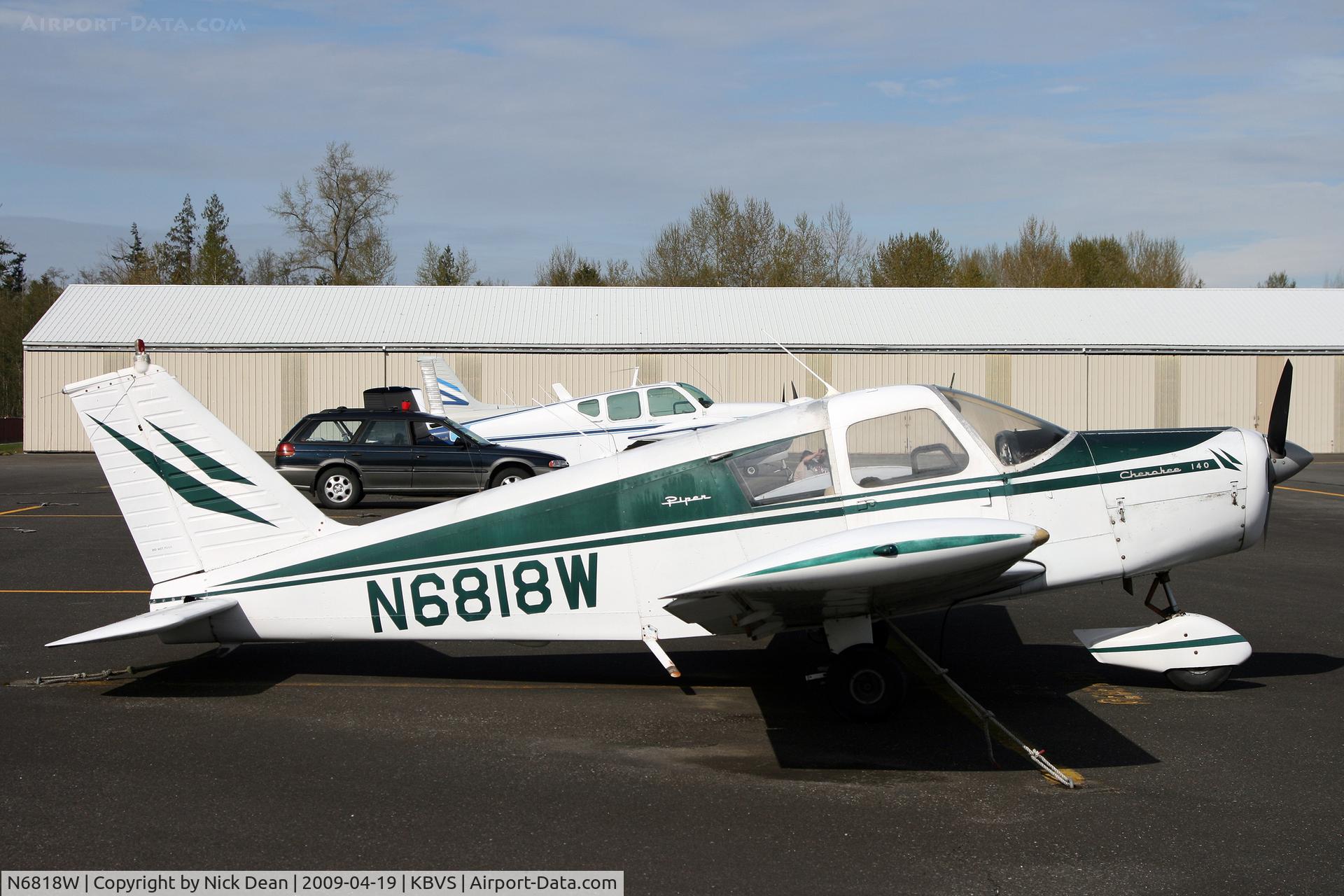 N6818W, 1965 Piper PA-28-140 C/N 28-20956, KBVS