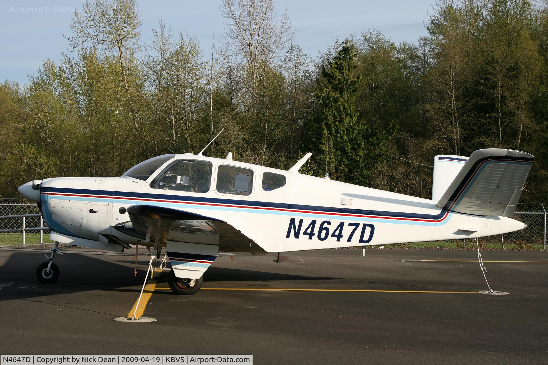 N4647D, 1956 Beech G35 Bonanza C/N D-4803, KBVS