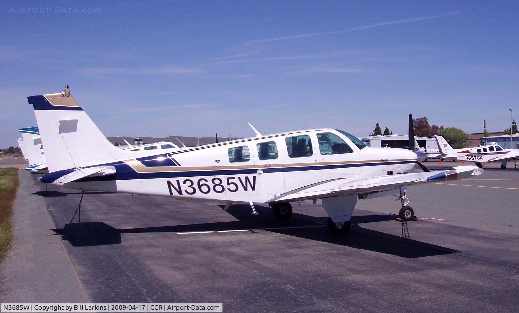 N3685W, 1980 Beech A36TC Bonanza 36 C/N EA-113, In for 2009 BPPP
