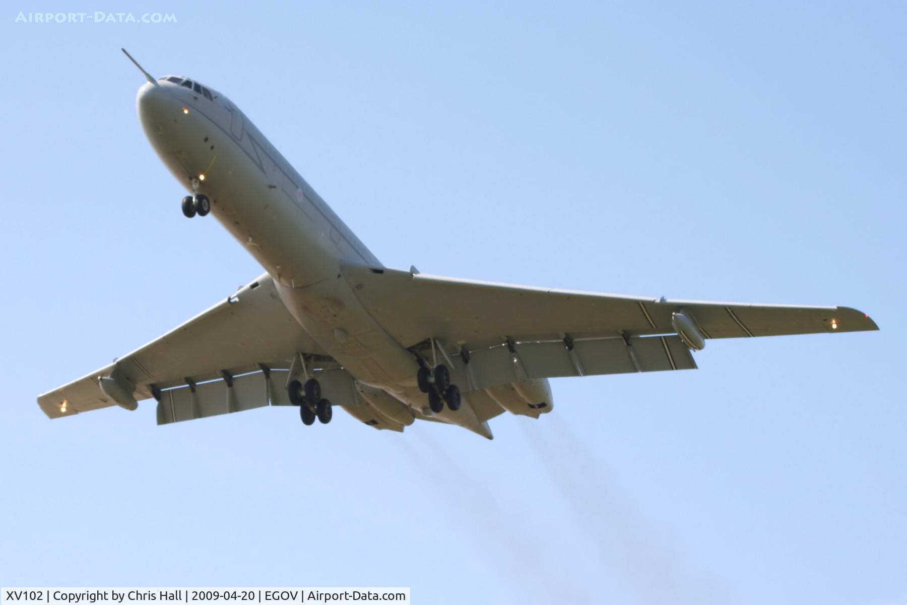 XV102, 1967 Vickers VC10 C.1K C/N 832, RAF Vickers VC-10 XV102 / T / Guy Gibson VC.  Performing circuits at RAF Valley, this plane first flew on 5th May 1967