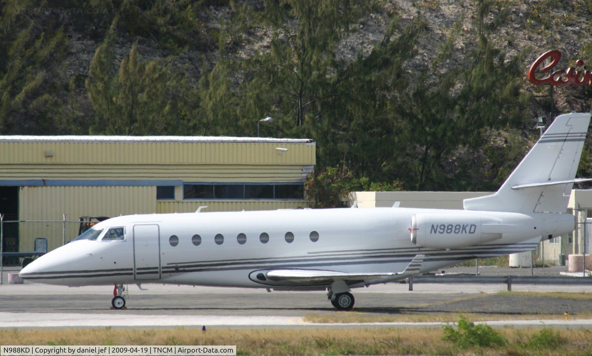 N988KD, 2008 Israel Aerospace Industries G200 C/N 196, park at the cargo ramp