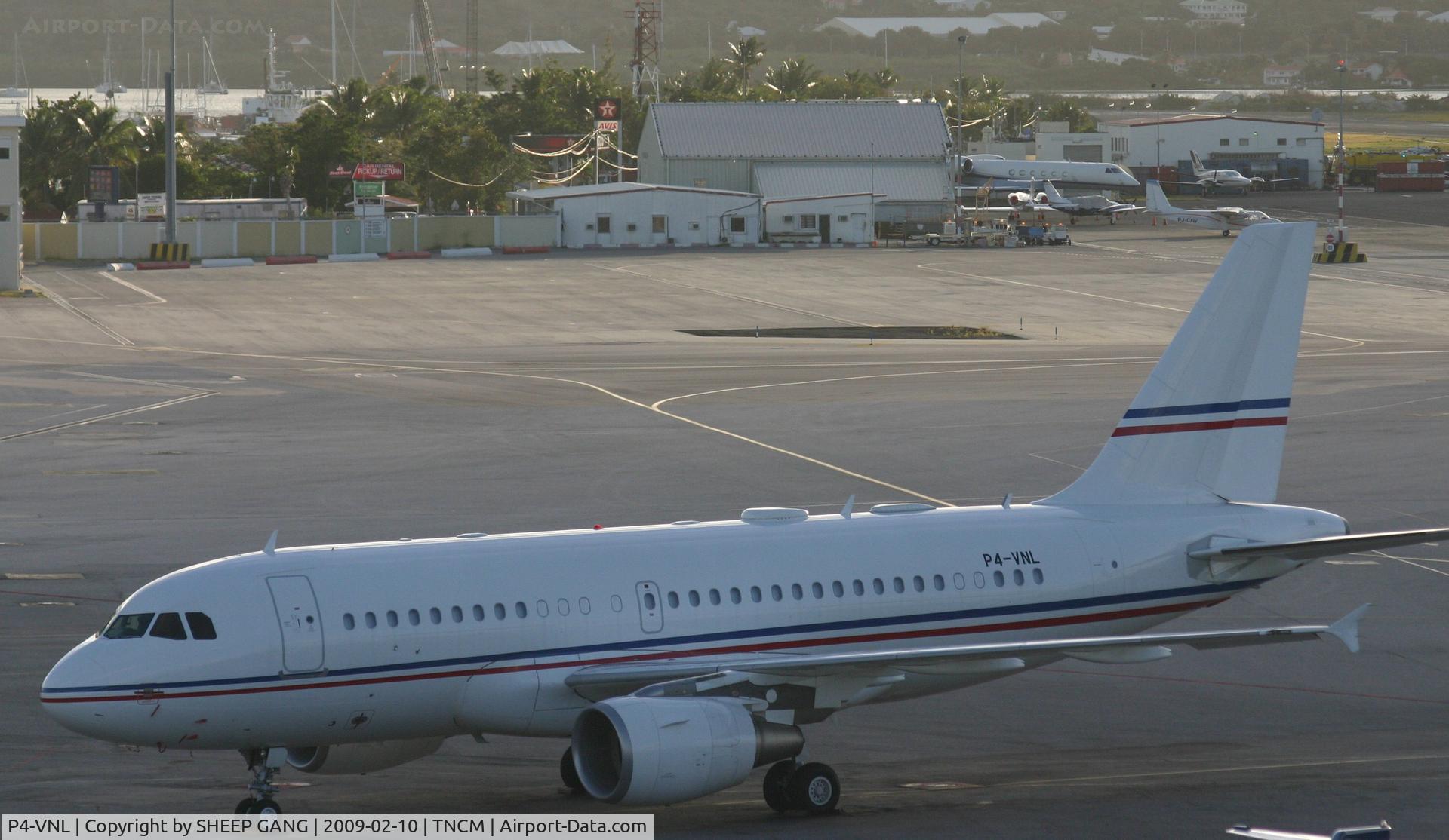 P4-VNL, Airbus ACJ319 (A319-115/CJ) C/N 2921, park at the  tncm ramp