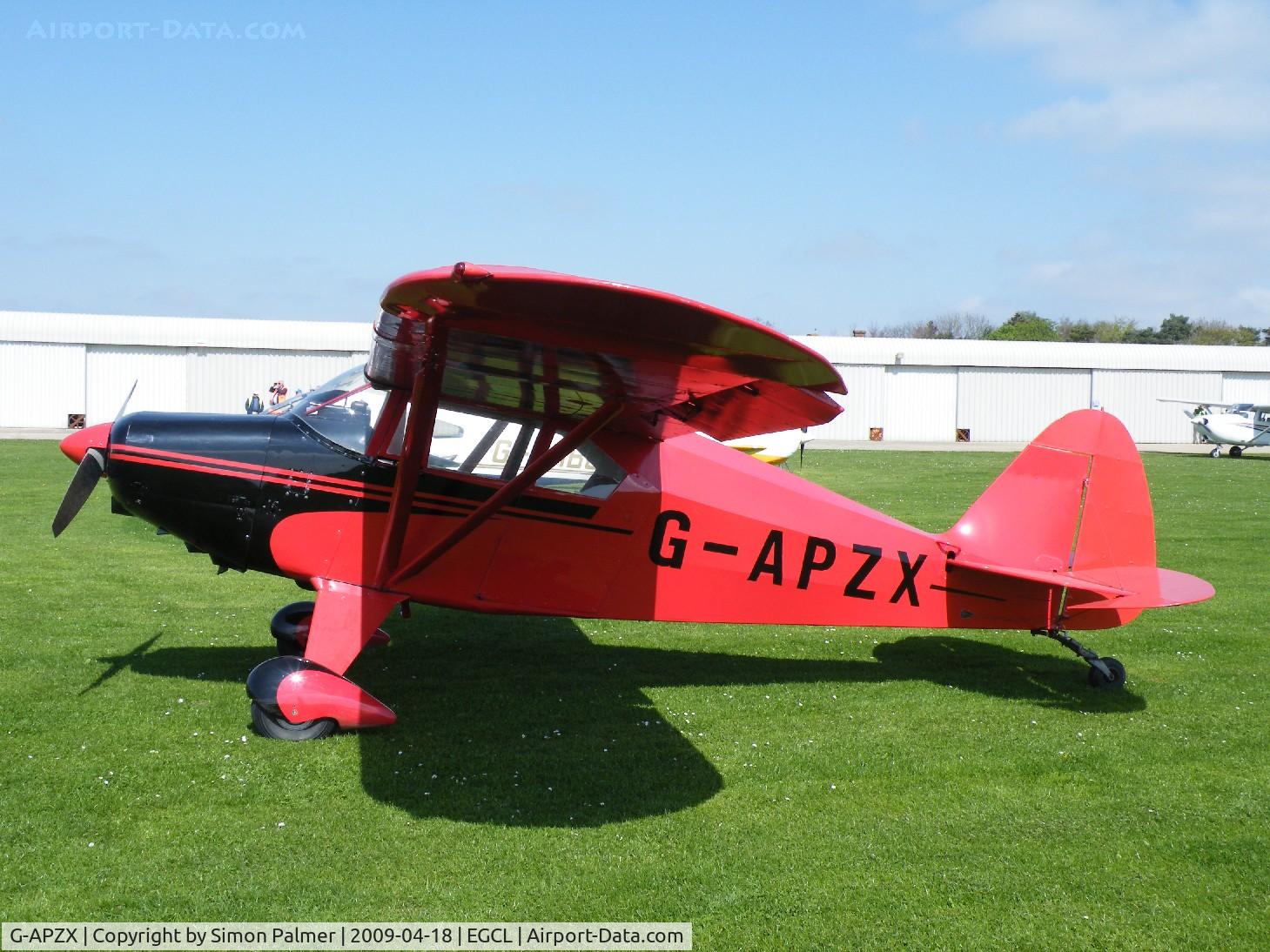 G-APZX, 1957 Piper PA-22-150 Caribbean C/N 22-5181, PA-22 converted to tailwheel configuration