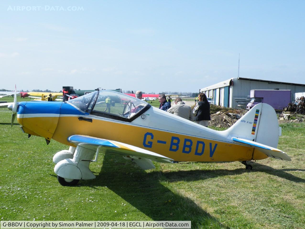 G-BBDV, 1951 SIPA 903 C/N 7, Regular fly-in visitor, SIPA 903, at Fenland