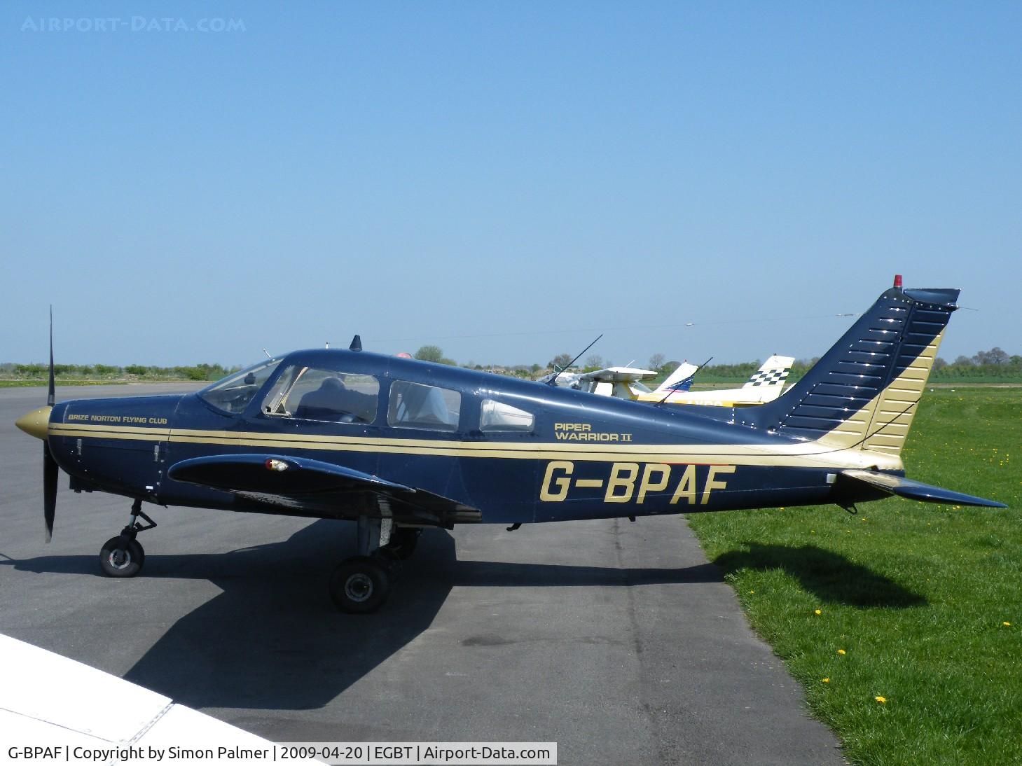 G-BPAF, 1977 Piper PA-28-161 Cherokee Warrior II C/N 28-7716142, PA-28 visiting Turweston