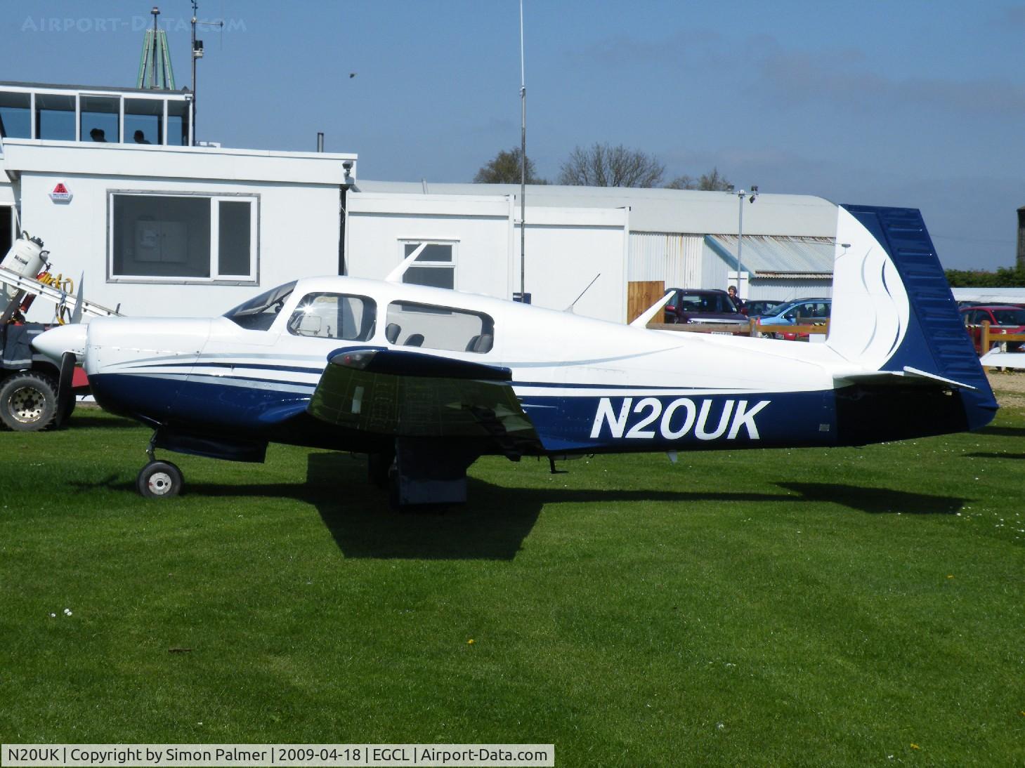 N20UK, 1976 Mooney M20F Executive C/N 22-1380, Mooney M20F seen at Fenland