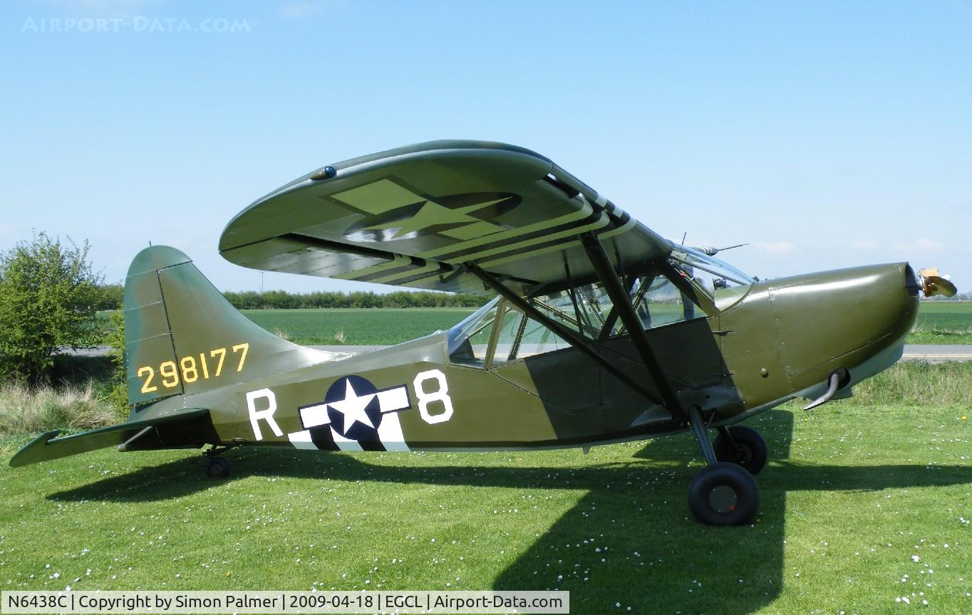 N6438C, 1942 Stinson L-5 Sentinel C/N 1428, Stinson Sentinel marked as 298177 at Fenland
