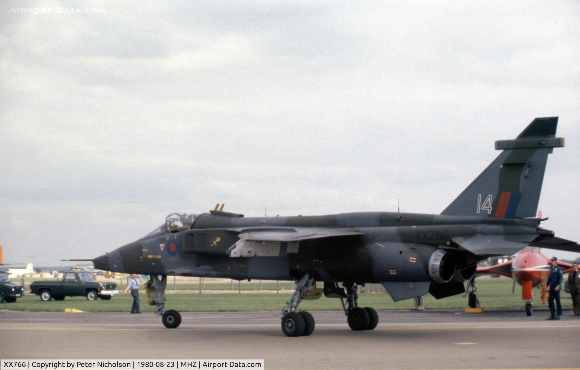 XX766, 1975 Sepecat Jaguar GR.1 C/N S.63, Jaguar GR.1 of 226 Operational Conversion Unit taxying to the flight line at the 1980 RAF Mildenhall Air Fete.