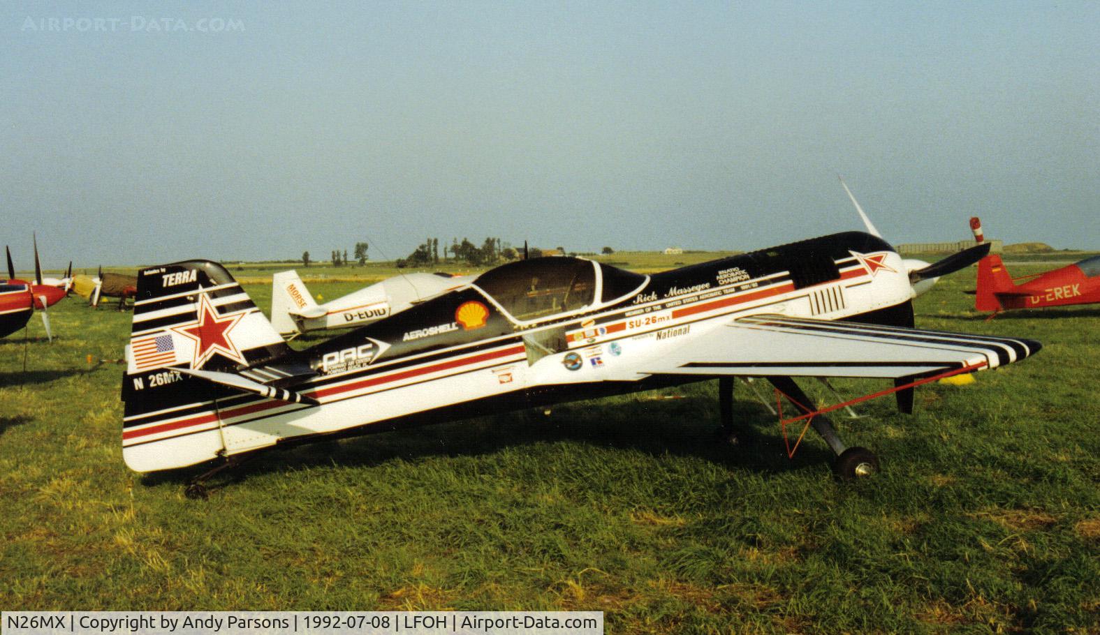 N26MX, 1990 Sukhoi SU-26MX C/N 51-02, Scanned print taken at world aero